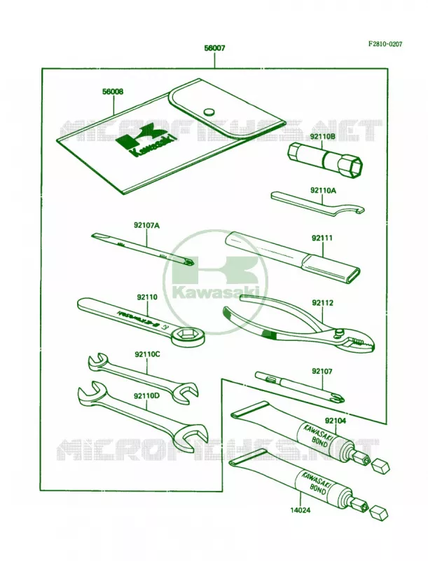 Owner's Tools Kawasaki MOTOS 450 1985 454 LTD  EN450-A1