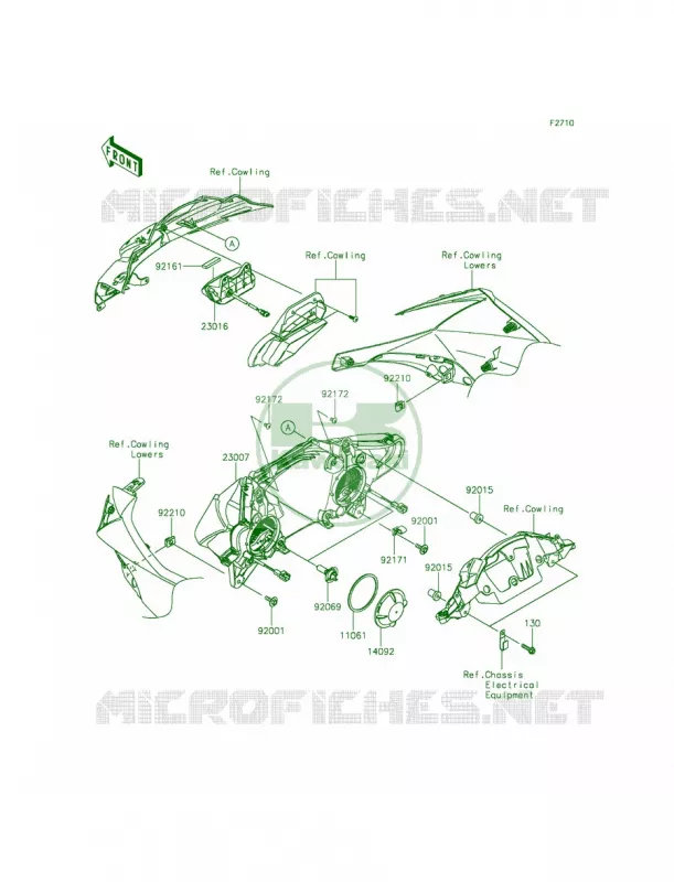 Headlights Kawasaki MOTOS 1000 2015 Ninja ZX-10R  ZX1000JFF