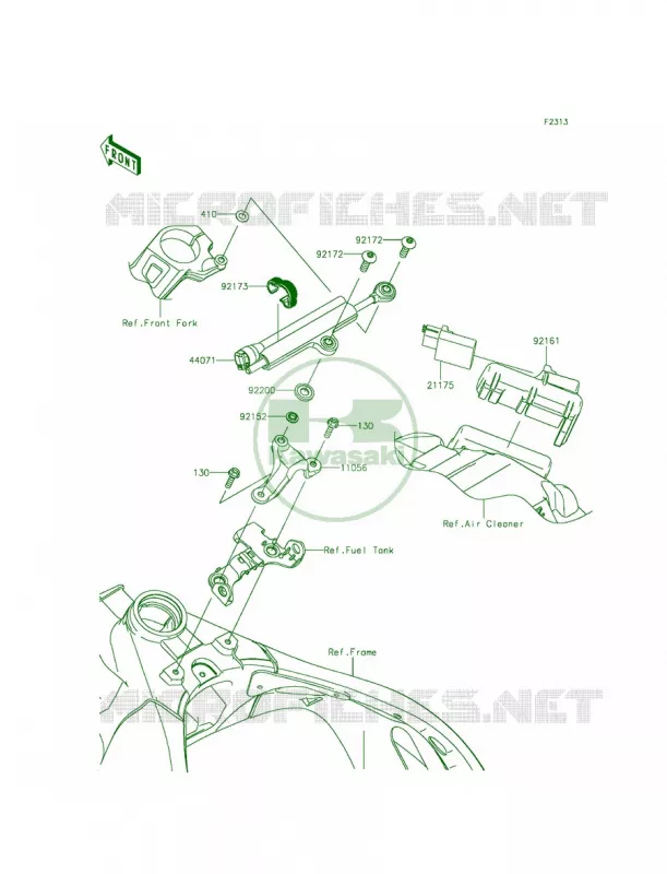Steering Damper Kawasaki MOTOS 1000 2015 Ninja ZX-10R  ZX1000JFF