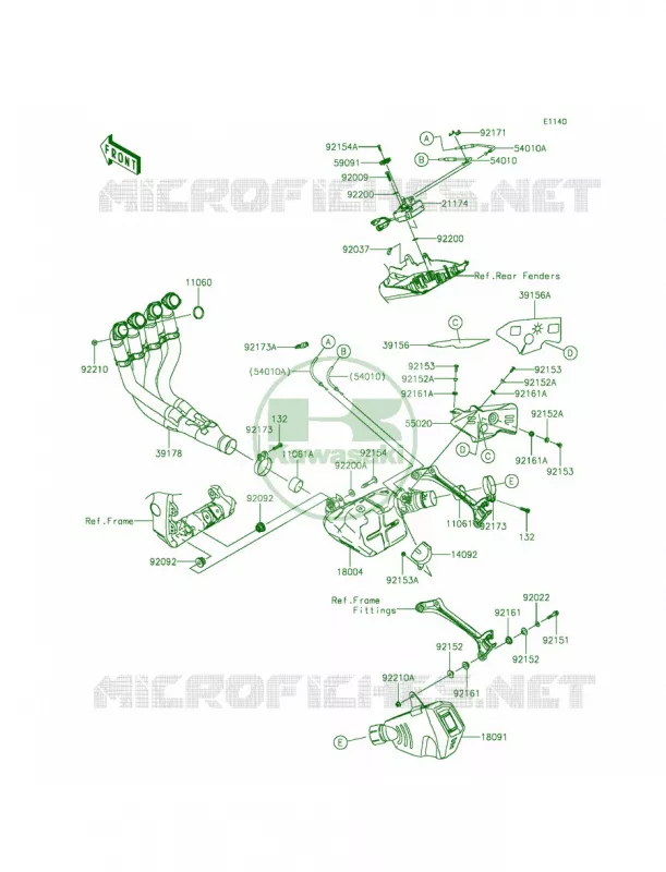Mufflers Kawasaki MOTOS 1000 2015 Ninja ZX-10R 30th Anniversary  ZX1000JFFA
