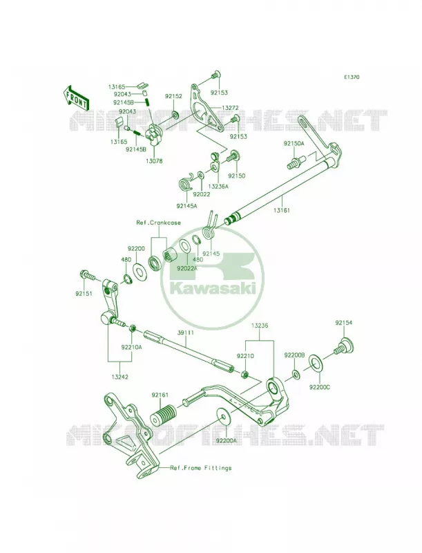 Gear Change Mechanism Kawasaki MOTOS 1000 2015 Ninja ZX-10R ABS  ZX1000KFF