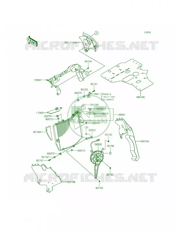 Radiator Kawasaki MOTOS 1000 2015 Ninja ZX-10R ABS  ZX1000KFF