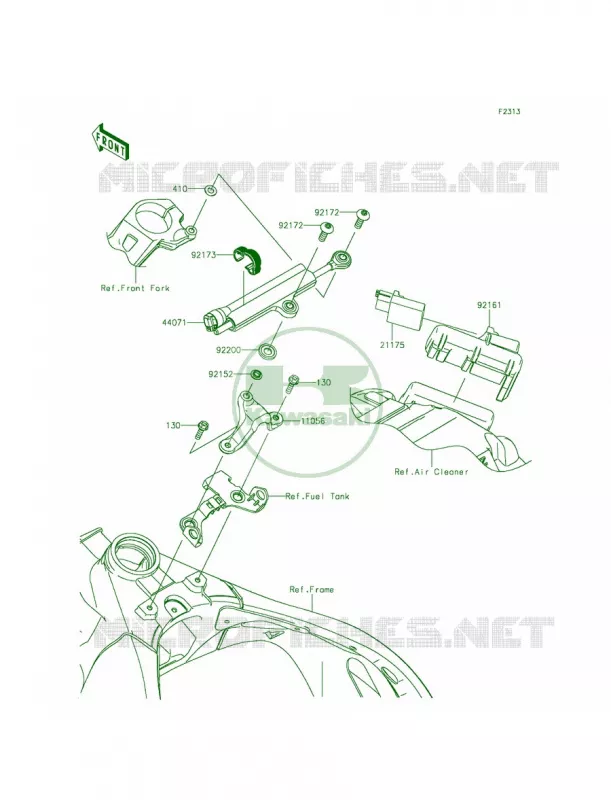 Steering Damper Kawasaki MOTOS 1000 2015 Ninja ZX-10R ABS  ZX1000KFF