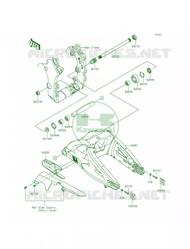 Swingarm Kawasaki MOTOS 1000 2015 Ninja ZX-10R ABS  ZX1000KFF