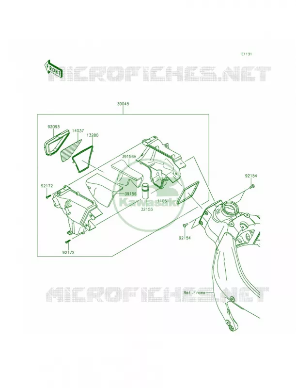 Air Duct Kawasaki MOTOS 636 2015 Ninja ZX-6R  ZX636FFF