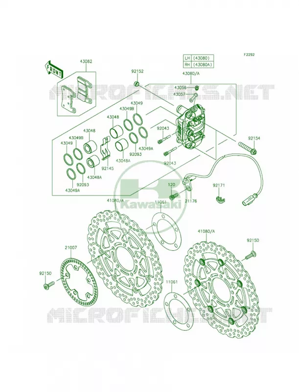 Front Brake Kawasaki MOTOS 636 2015 Ninja ZX-6R  ZX636FFF