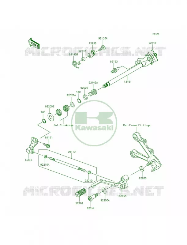 Gear Change Mechanism Kawasaki MOTOS 636 2015 Ninja ZX-6R  ZX636FFF