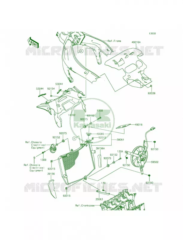 Radiator Kawasaki MOTOS 636 2015 Ninja ZX-6R  ZX636FFF