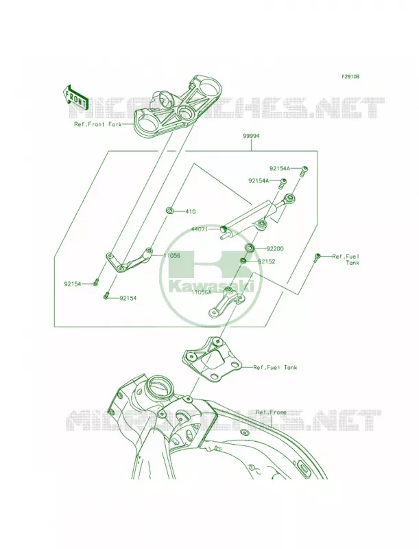 AccessorySteering Damper Kawasaki MOTOS 636 2015 Ninja ZX-6R  ZX636FFFA