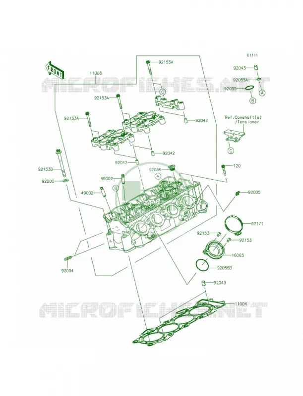 Cylinder Head Kawasaki MOTOS 636 2015 Ninja ZX-6R  ZX636FFFA