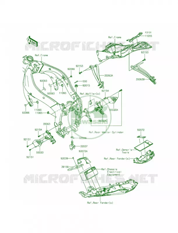 Frame Fittings Kawasaki MOTOS 636 2015 Ninja ZX-6R  ZX636FFFA