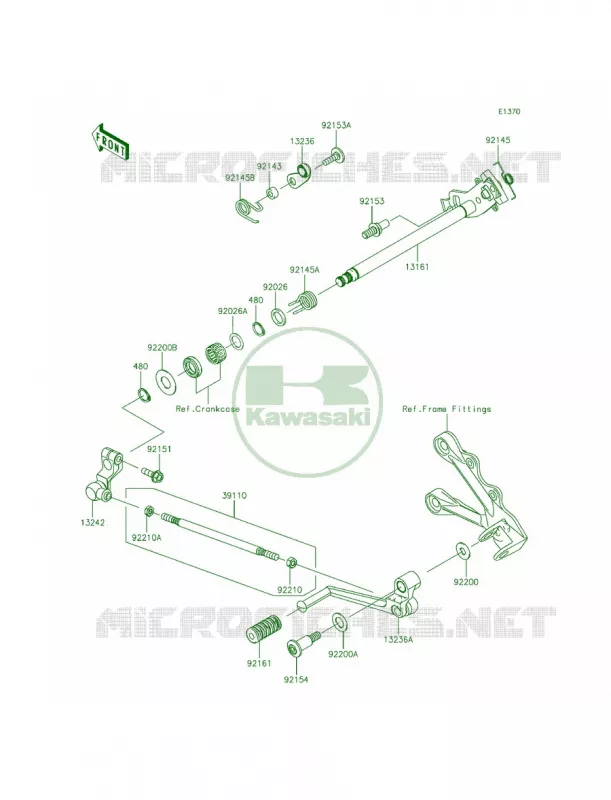 Gear Change Mechanism Kawasaki MOTOS 636 2015 Ninja ZX-6R  ZX636FFFA
