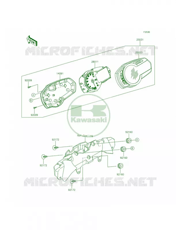 Meters Kawasaki MOTOS 636 2015 Ninja ZX-6R  ZX636FFFA