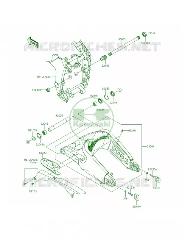 Swingarm Kawasaki MOTOS 636 2015 Ninja ZX-6R  ZX636FFFA