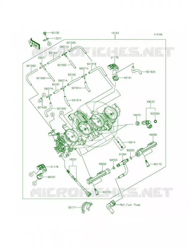 ThrottleCA Kawasaki MOTOS 636 2015 Ninja ZX-6R  ZX636FFFA
