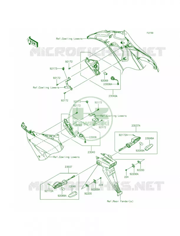 Turn Signals Kawasaki MOTOS 636 2015 Ninja ZX-6R  ZX636FFFA