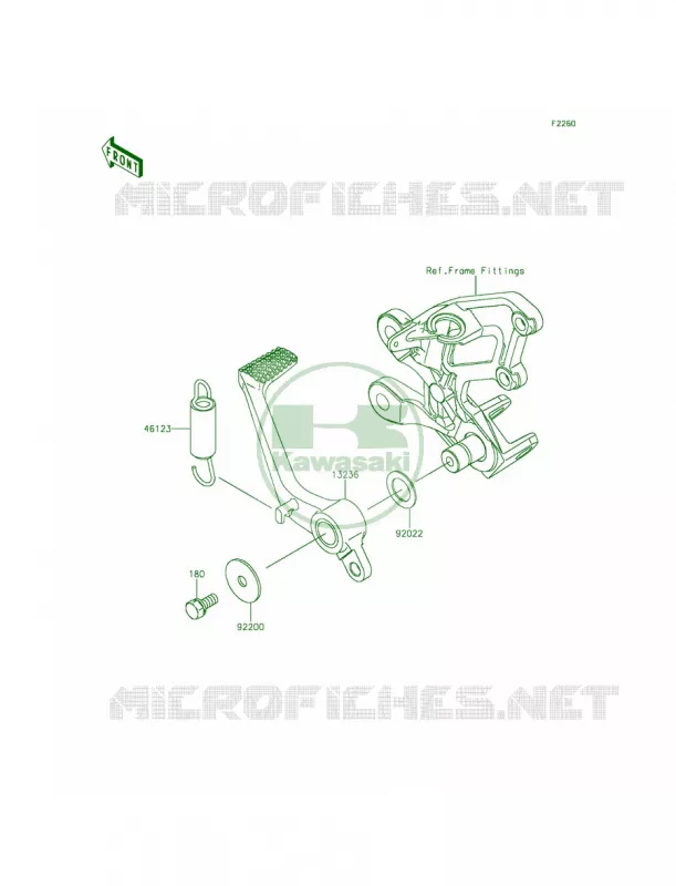 Brake PedalTorque Link Kawasaki MOTOS 1400 2015 Ninja ZX-14R ABS 30th Anniversary  ZX1400FFFB