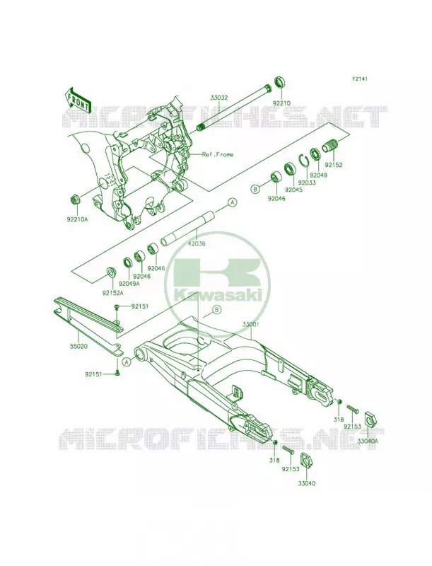 Swingarm Kawasaki MOTOS 1400 2015 Ninja ZX-14R ABS  ZX1400FFFA