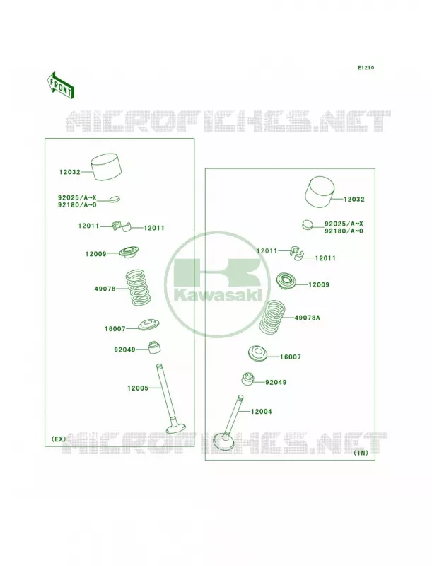 Valves Kawasaki MOTOS 1400 2014 Ninja ZX-14R  ZX1400EEFA