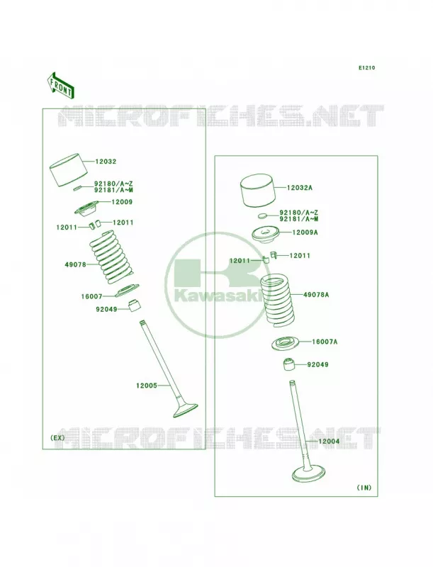 Valves Kawasaki MOTOS 1000 2014 Ninja ZX-10R  ZX1000JEF