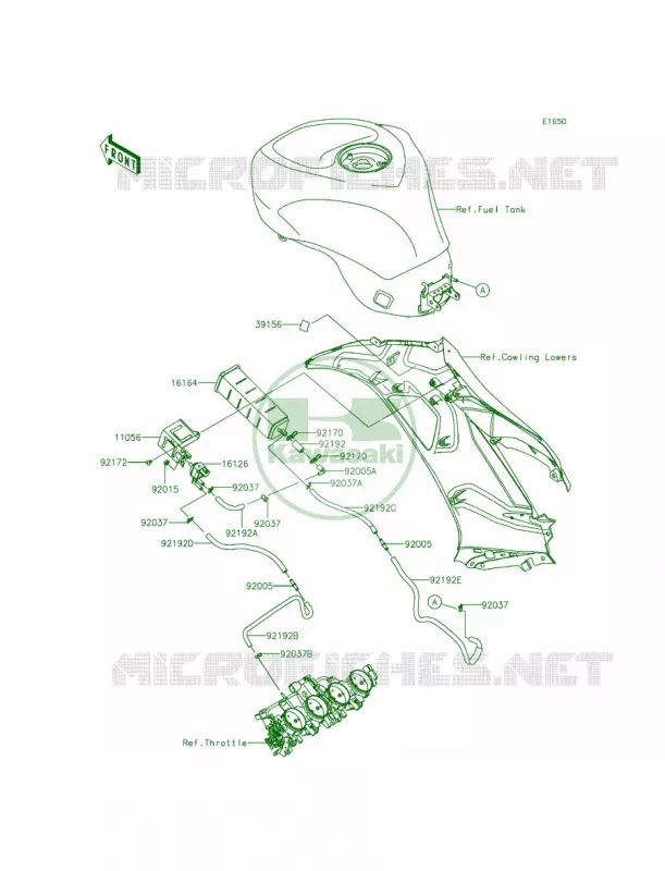 Fuel Evaporative SystemCA Kawasaki MOTOS 636 2014 Ninja ZX-6R  ZX636EEF