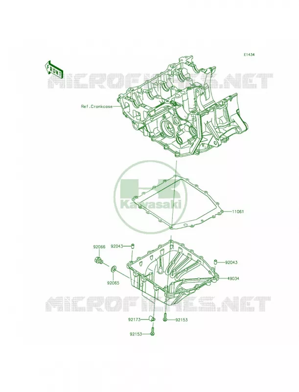 Oil Pan Kawasaki MOTOS 636 2014 Ninja ZX-6R  ZX636EEF