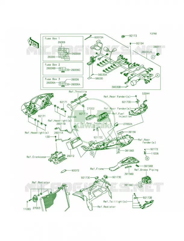 Chassis Electrical Equipment Kawasaki MOTOS 636 2014 Ninja ZX-6R ABS  ZX636FEF