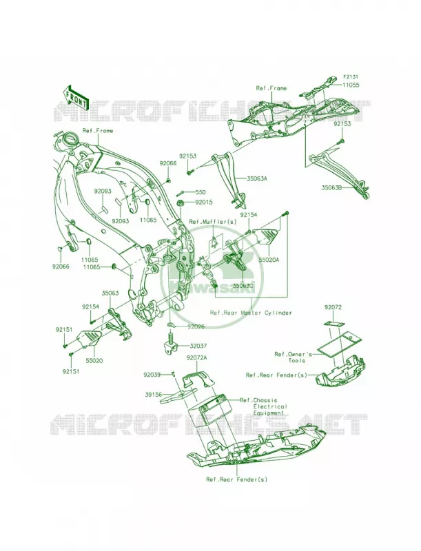Frame Fittings Kawasaki MOTOS 636 2014 Ninja ZX-6R ABS  ZX636FEF