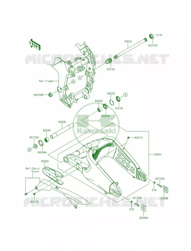 Swingarm Kawasaki MOTOS 636 2014 Ninja ZX-6R ABS  ZX636FEF
