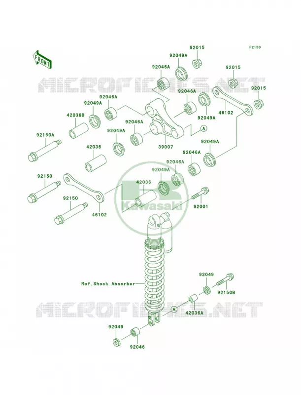 Rear Suspension Kawasaki MOTOS 200 2003 KDX200  KDX200-H9
