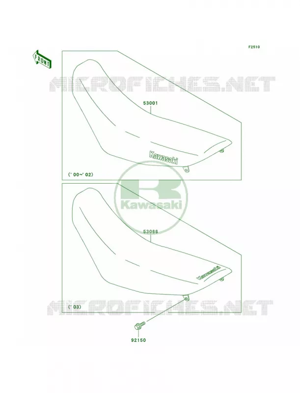Seat Kawasaki MOTOS 200 2003 KDX200  KDX200-H9