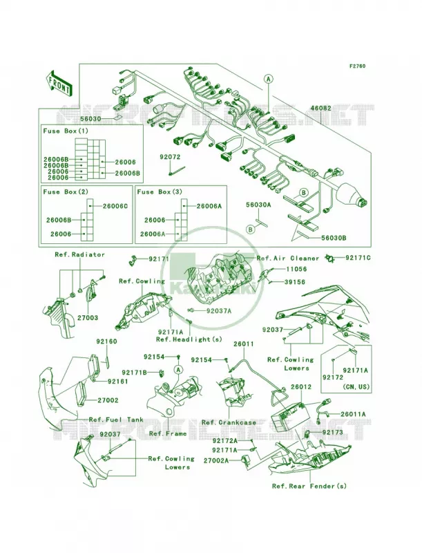 Chassis Electrical EquipmentKBF Kawasaki MOTOS 1000 2013 Ninja ZX-10R ABS  ZX1000KDF