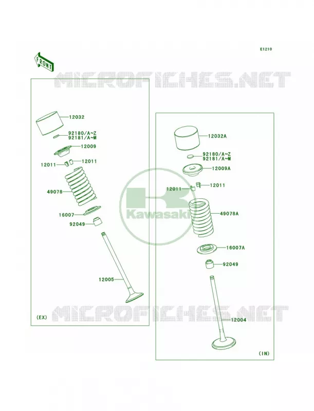 Valves Kawasaki MOTOS 1000 2013 Ninja ZX-10R ABS  ZX1000KDF
