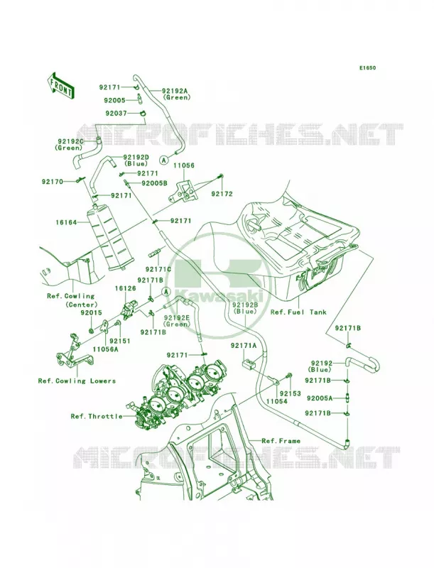 Fuel Evaporative SystemCA Kawasaki MOTOS 1400 2013 Ninja ZX-14R  ZX1400EDF