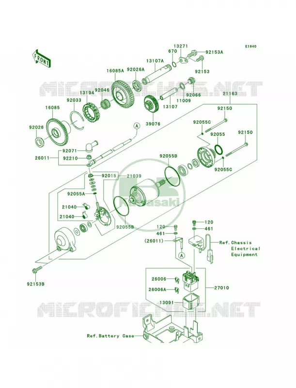 Starter Motor Kawasaki MOTOS 1400 2013 Ninja ZX-14R  ZX1400EDF