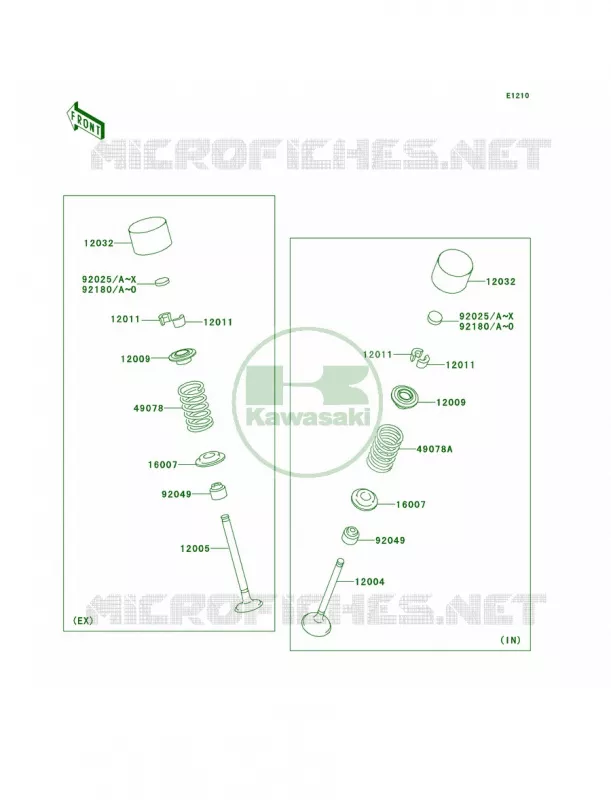 Valves Kawasaki MOTOS 1400 2013 Ninja ZX-14R  ZX1400EDF