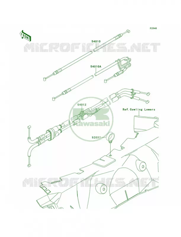 Cables Kawasaki MOTOS 1400 2013 Ninja ZX-14R ABS  ZX1400FDF