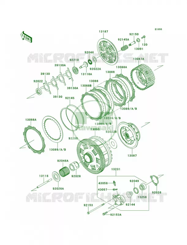 Clutch Kawasaki MOTOS 1400 2013 Ninja ZX-14R ABS  ZX1400FDF