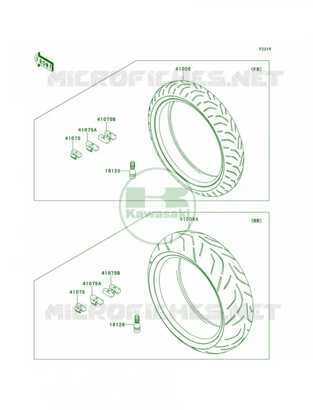 Tires Kawasaki MOTOS 1400 2013 Ninja ZX-14R ABS  ZX1400FDF