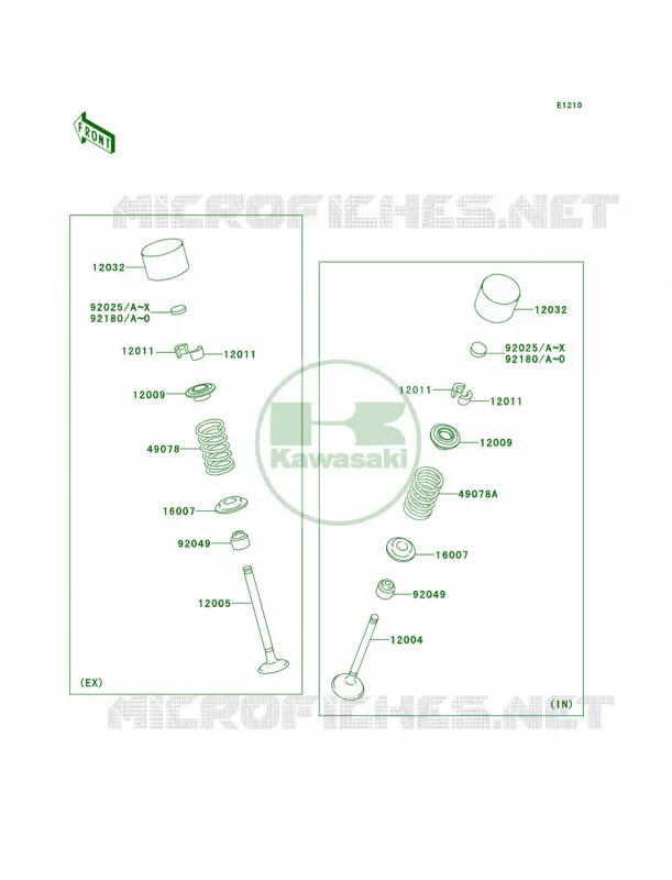 Valves Kawasaki MOTOS 1400 2013 Ninja ZX-14R ABS  ZX1400FDF