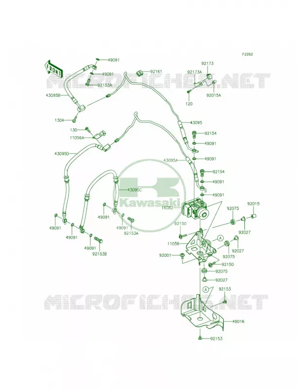 Brake Piping Kawasaki MOTOS 636 2013 Ninja ZX-6R ABS  ZX636FDF
