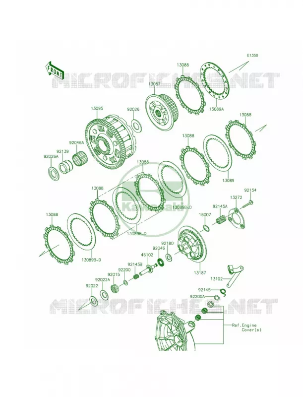 Clutch Kawasaki MOTOS 636 2013 Ninja ZX-6R ABS  ZX636FDF