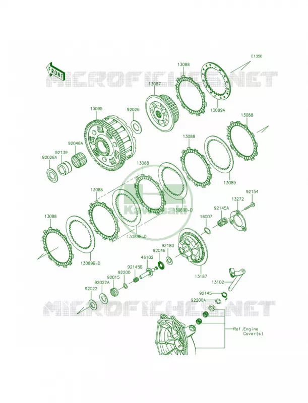 Clutch Kawasaki MOTOS 636 2013 Ninja ZX-6R   ZX636EDF