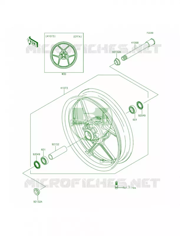 Front Wheel Kawasaki MOTOS 636 2013 Ninja ZX-6R   ZX636EDF