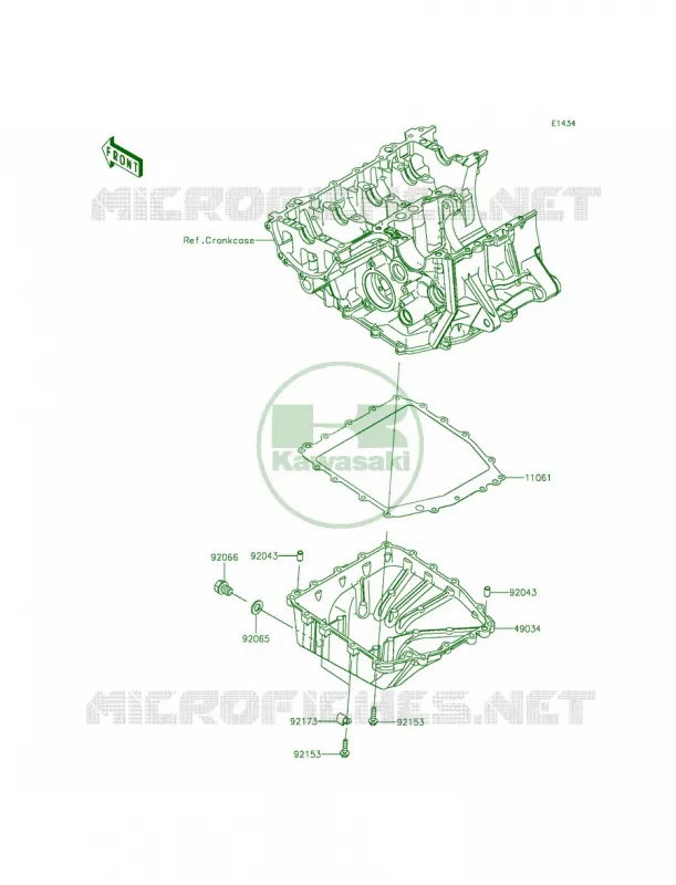 Oil Pan Kawasaki MOTOS 636 2013 Ninja ZX-6R   ZX636EDF