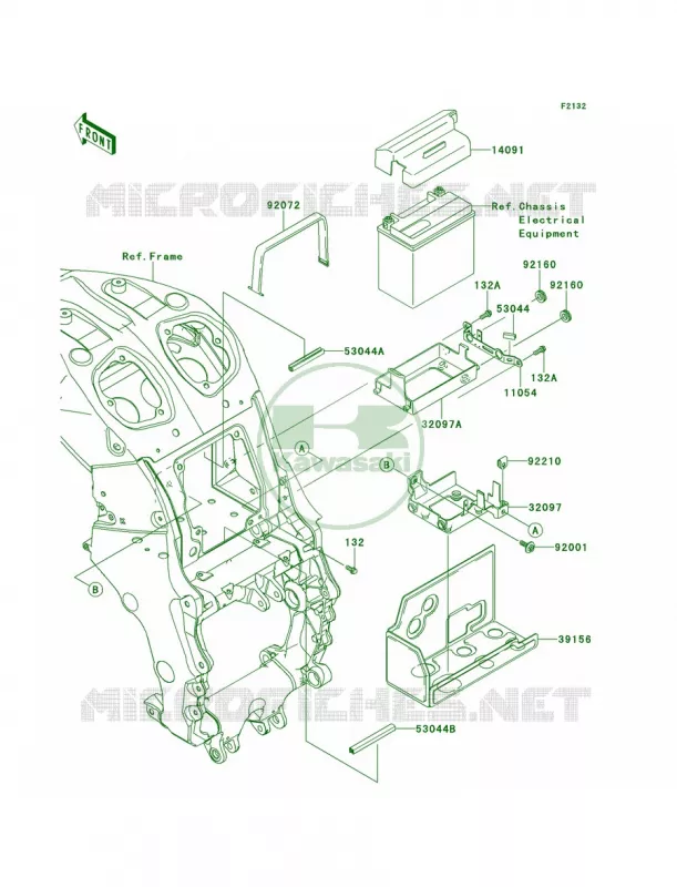 Battery Case Kawasaki MOTOS 1400 2012 Ninja ZX-14R  ZX1400ECF