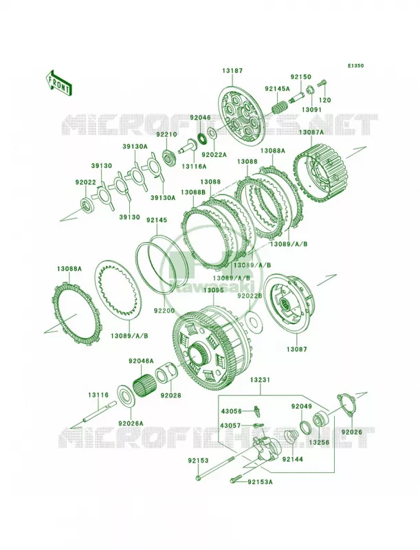 Clutch Kawasaki MOTOS 1400 2012 Ninja ZX-14R  ZX1400ECF