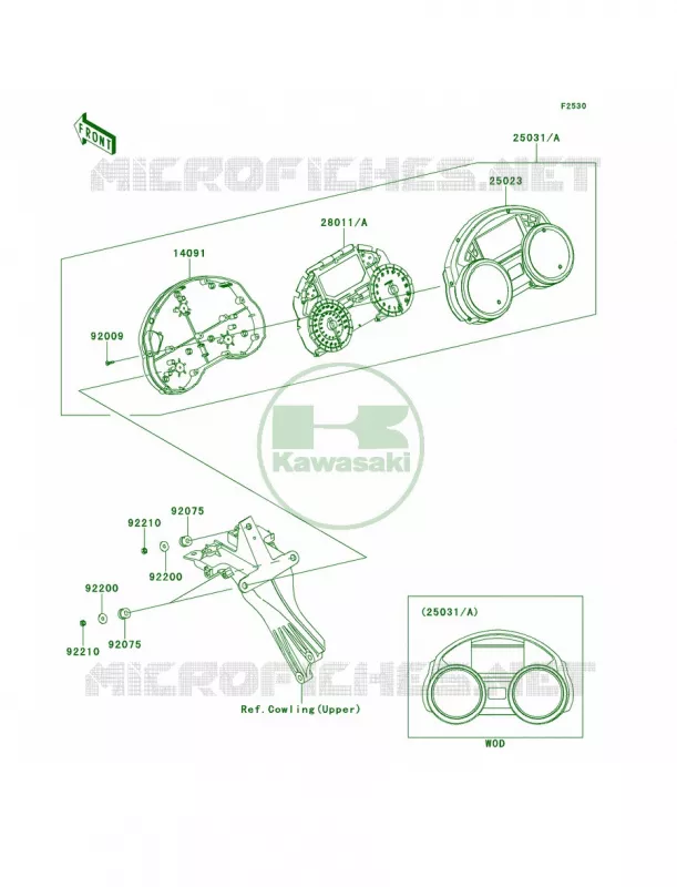 Meters Kawasaki MOTOS 1400 2012 Ninja ZX-14R  ZX1400ECF