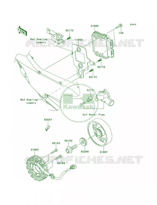 Generator Kawasaki MOTOS 1000 2012 Ninja ZX-10R ABS  ZX1000KCF