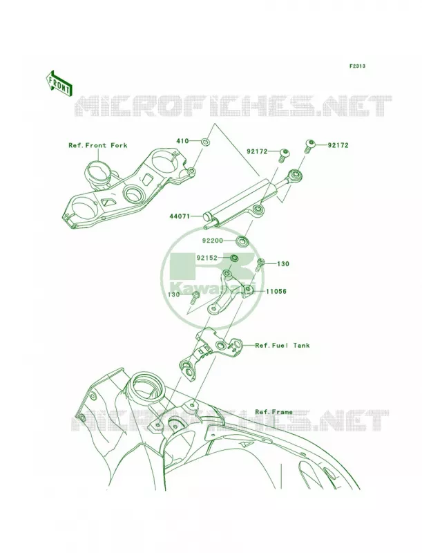 Steering DamperKBFKCF Kawasaki MOTOS 1000 2012 Ninja ZX-10R ABS  ZX1000KCF